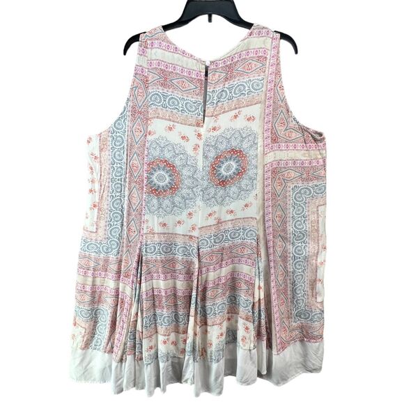 Altar'd State Dress L Multicolor Bandana Print Sleeveless Flowy Boho Western - Picture 6 of 14
